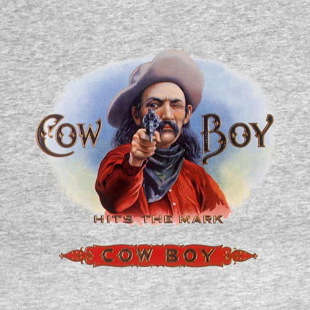 Vintage Cowboy Cigar Label Art by MasterpieceCafe